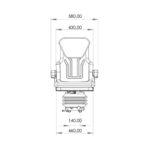 Asiento para tractor Agraro II ap brazos apcervical y cinturon - Imagen 4