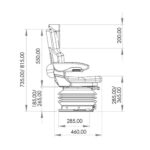 Asiento para tractor Agraro II ap brazos apcervical y cinturon - Imagen 5