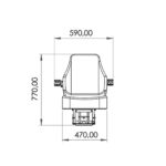 Asiento tractor antiguo Trac I con apoya brazos - Imagen 5