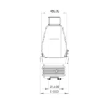 Butaca hidraulica para camion Fenix III - Imagen 4